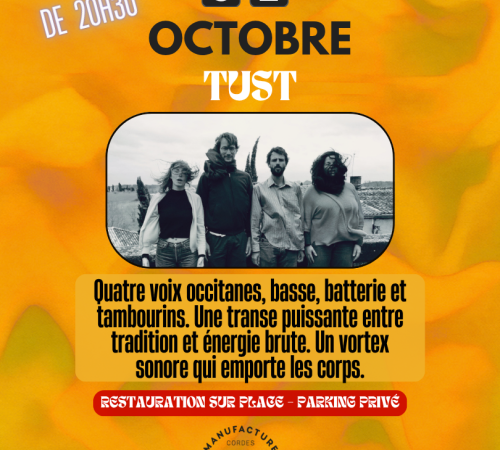 Concert live TUST à la Brasserie Auros