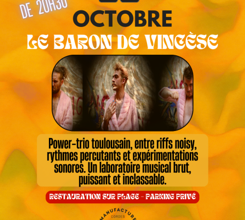 Concert Le Baron de Vincèse à la Brasserie Auros