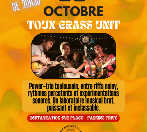 Concert Toux Grass Unit à la Brasserie Auros