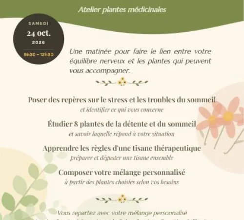 Atelier Herboristerie : Détente & Sommeil