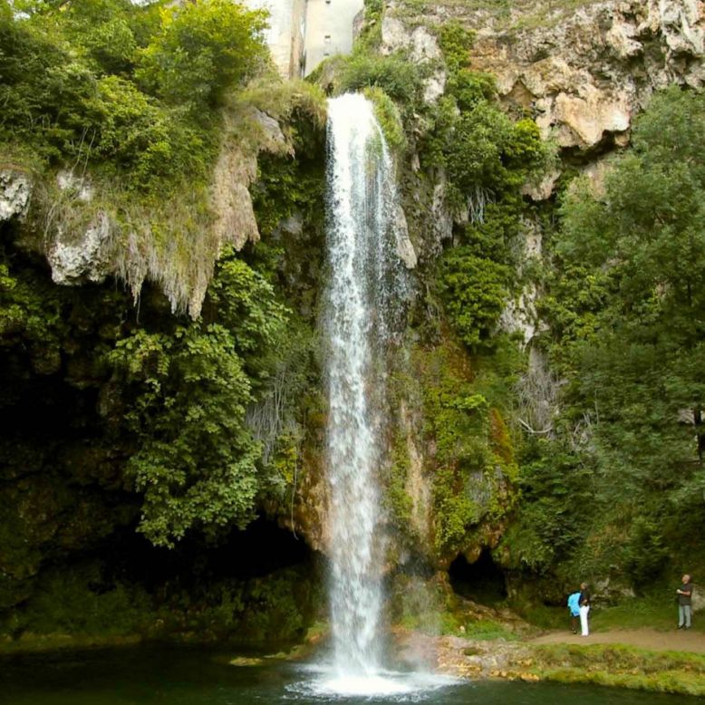 The Salles-la-Source waterfall