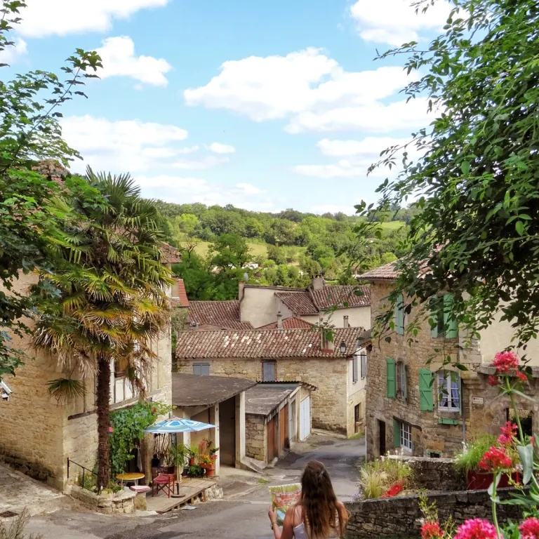 Caylus, a fortified town that has remained med ...