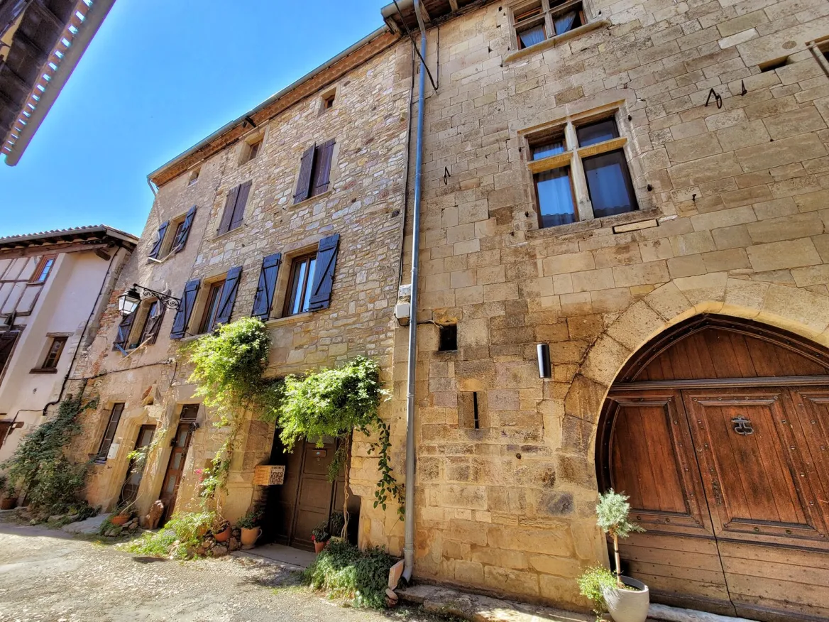 The facade of the old inn