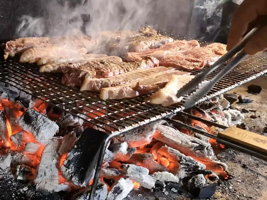 Grillades feu de bois