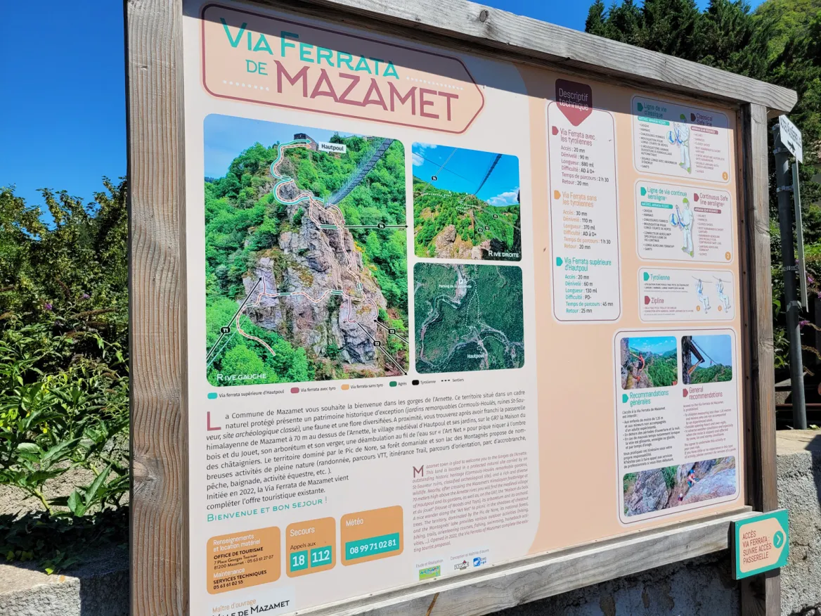 Sign Via Ferrata Mazamet