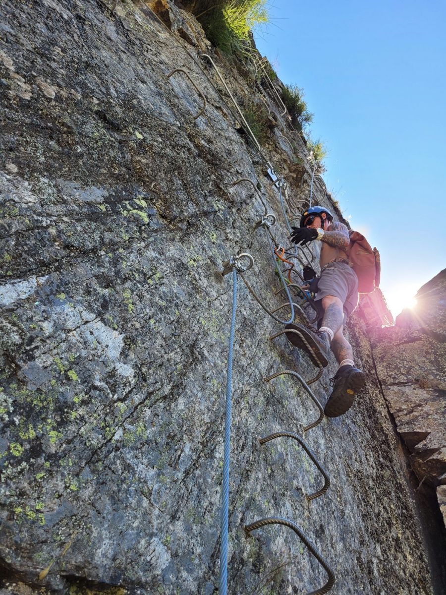 via Ferrata Mazamet on the rock
