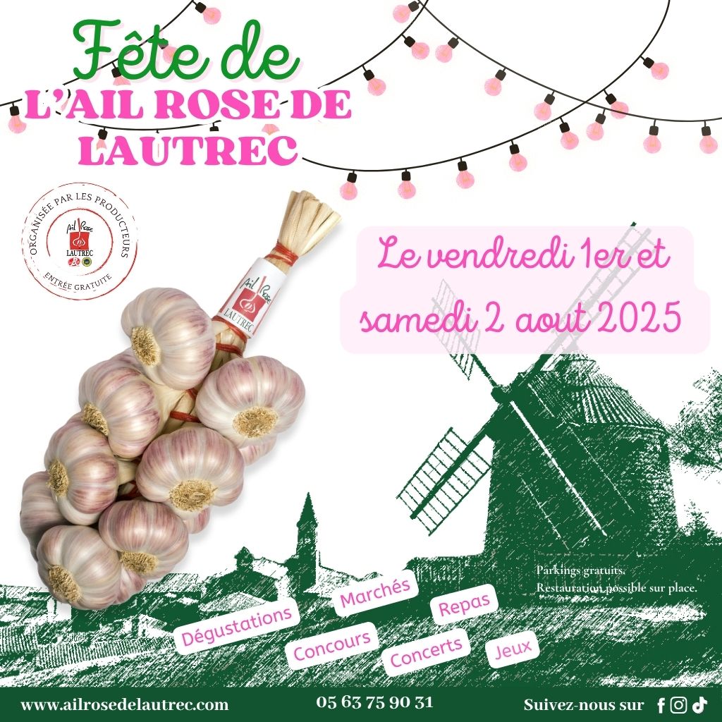 Syndicat de L'ail Rose de Lautrec - Fête de l'Ail Rose de Lautrec du 1er au 02 août