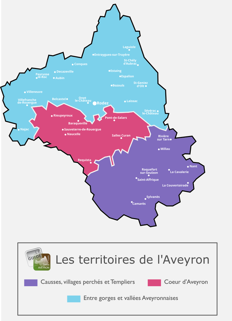 Carte de l'Aveyron