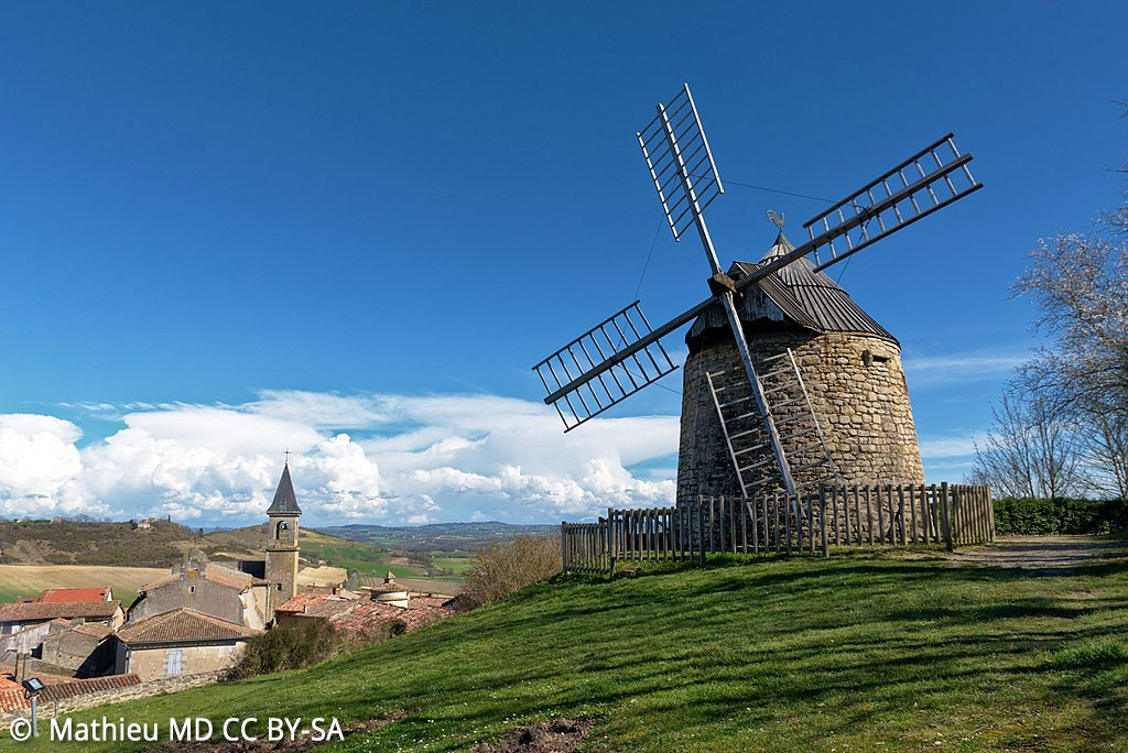 The mill has to be earned, at the very top of the Calvary of La Salette!