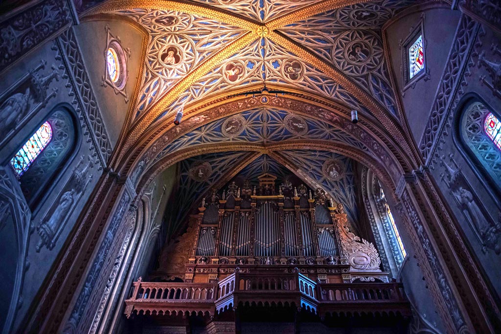 The interior of Saint-Alain Cathedral