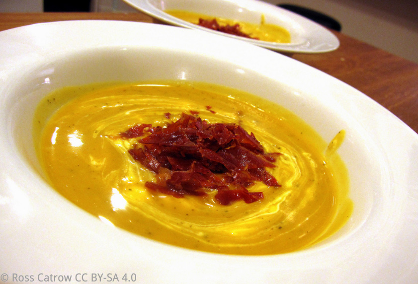 Une soupe de courge, c'est délicieux !